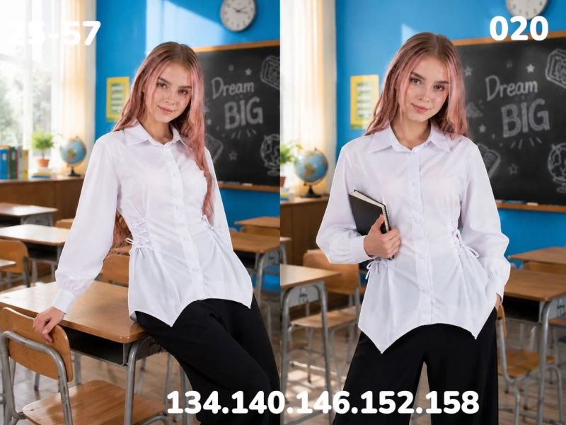 Блузка 020 белый
